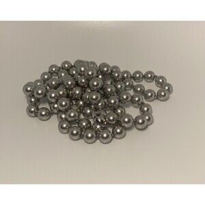Monet 36 inch Silver hand knotted  Pearl Necklace